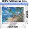 Diamond Art Kits for Adults Beach, DIY 5D Diamond Painting Kit for Beginners, Seaside Full Round Drill Gem Art Dots for Adults, Diamond Dots Paintings Crafts Home Wall Decor 12X16 Inch